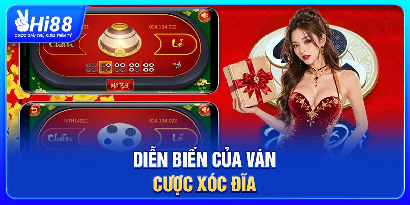 Diễn biến của ván cược xóc đĩa